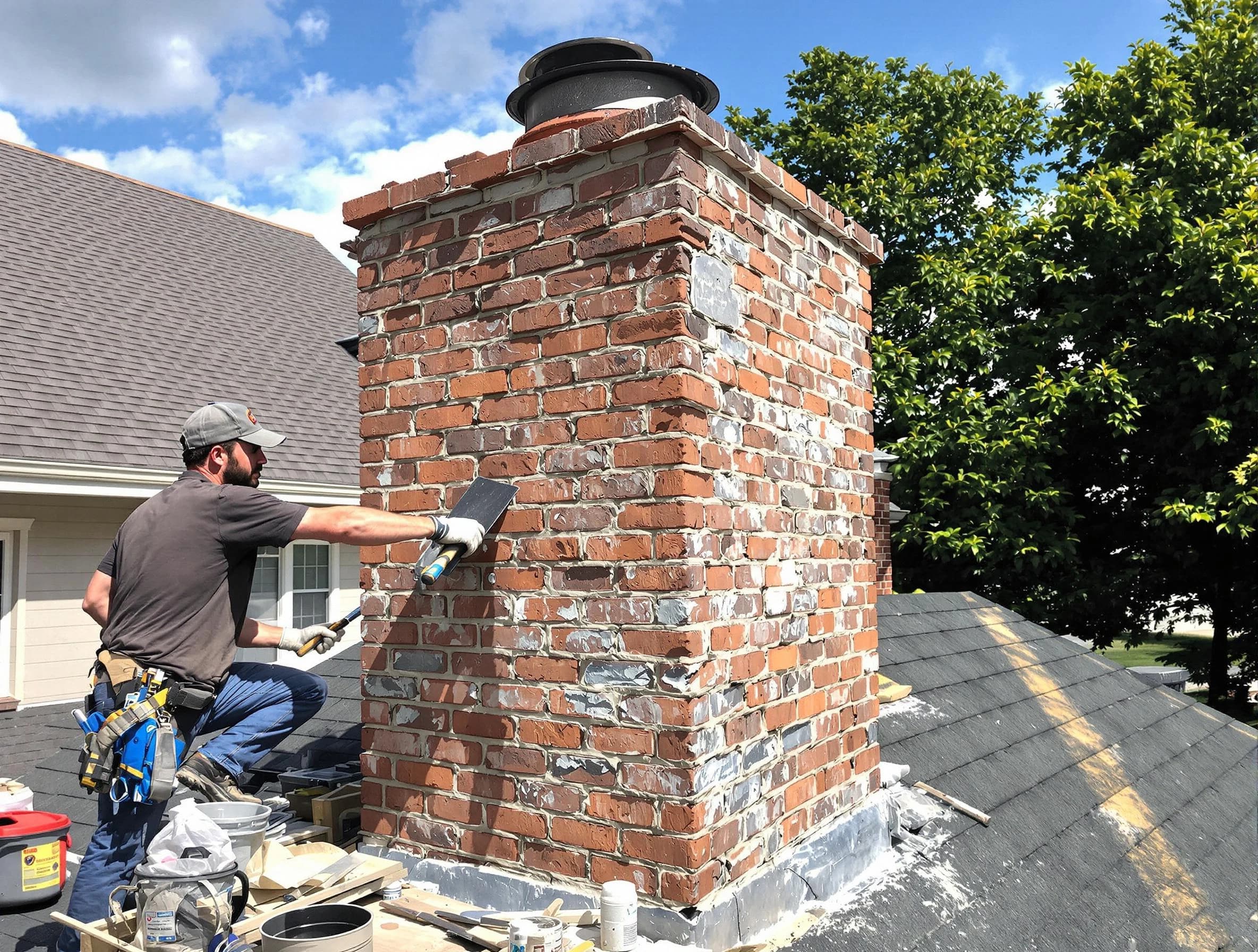 Completed chimney rebuild by Grantsville Chimney Sweep in Grantsville, UT