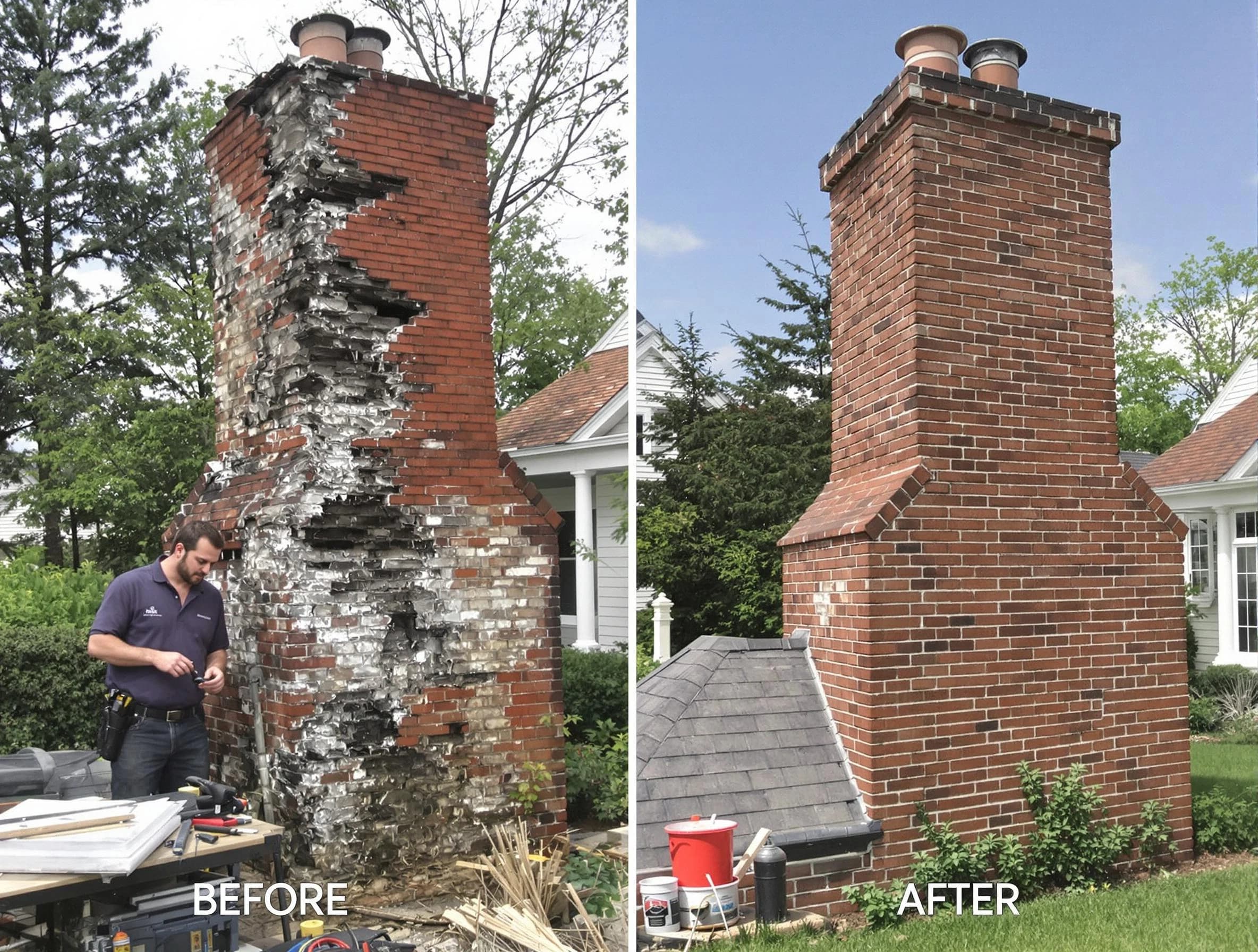 Grantsville Chimney Sweep performing a full chimney restoration in Grantsville, UT