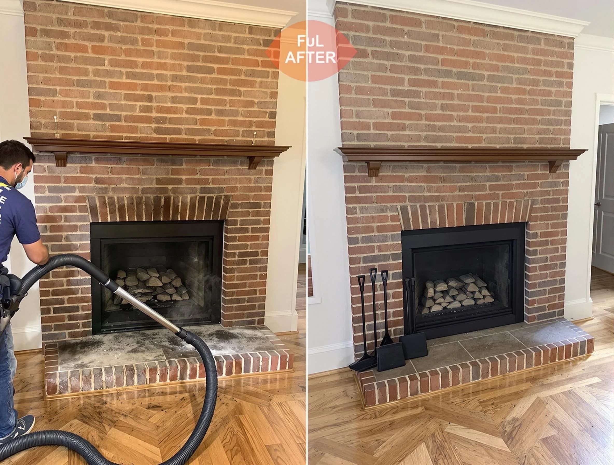 Grantsville Chimney Sweep carefully sanitizing a fireplace in Grantsville, UT