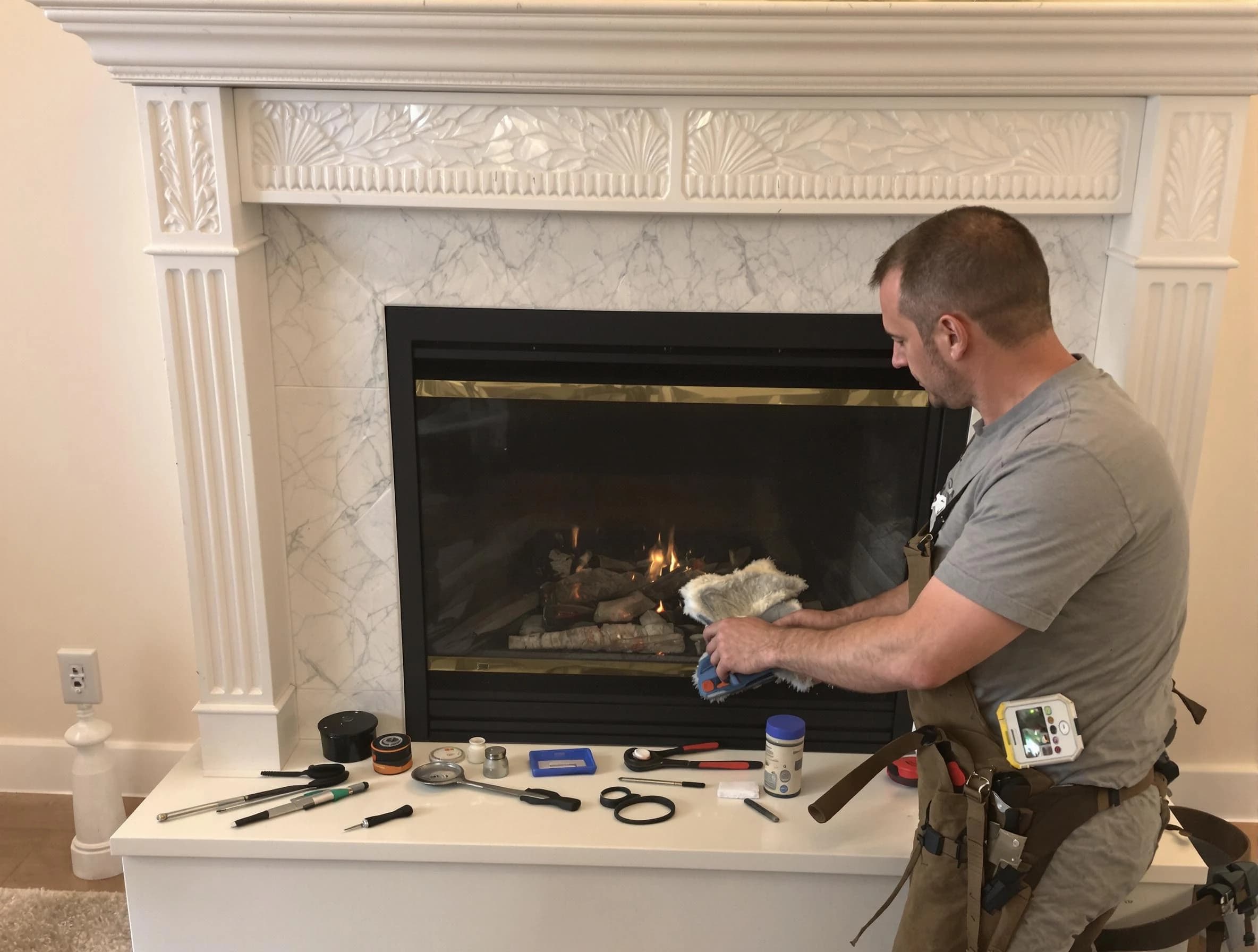 Grantsville Chimney Sweep performing fireplace maintenance in Grantsville, UT