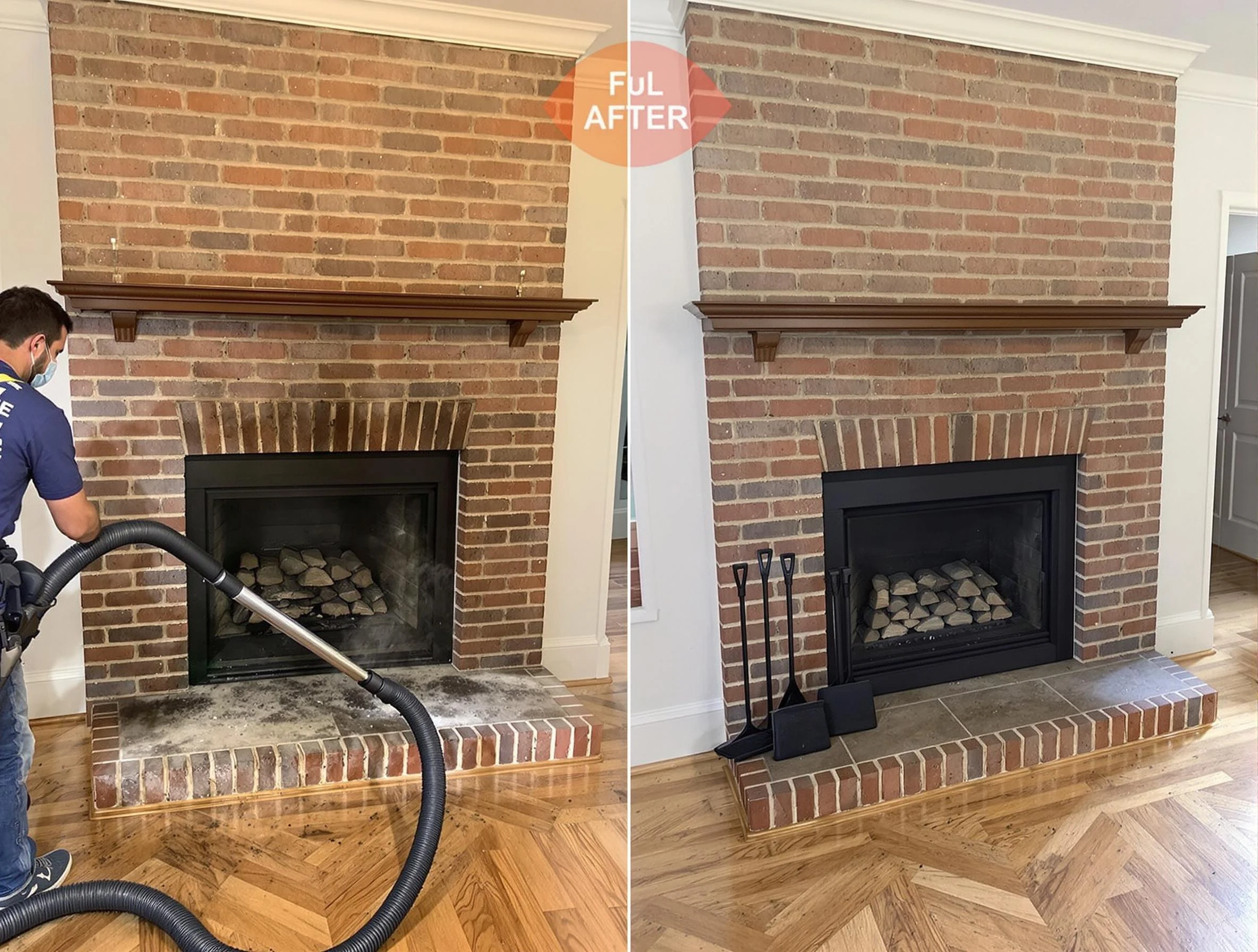 Grantsville Chimney Sweep carefully sanitizing a fireplace in Grantsville, UT