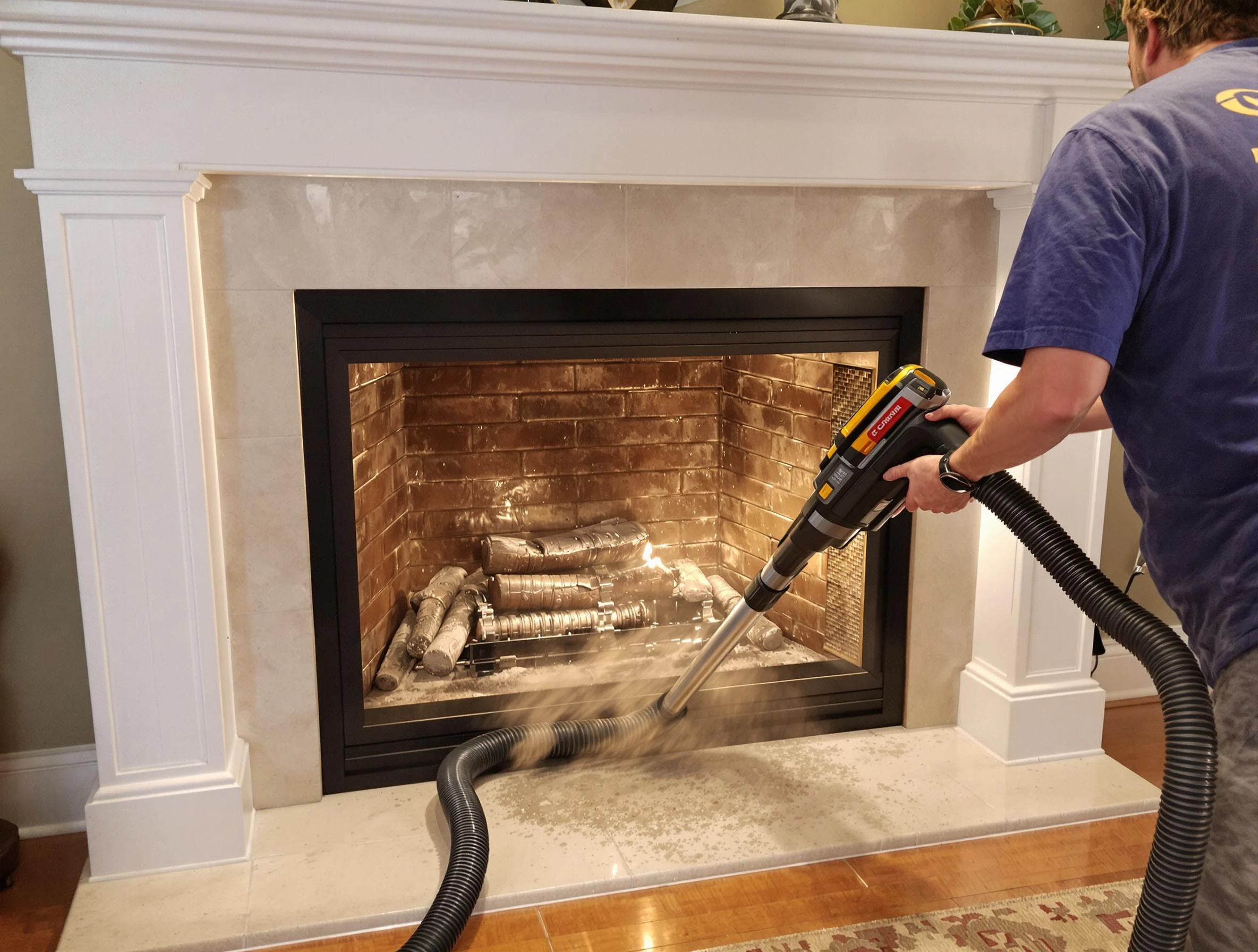 Fireplace cleaning performed by Grantsville Chimney Sweep in Grantsville, UT
