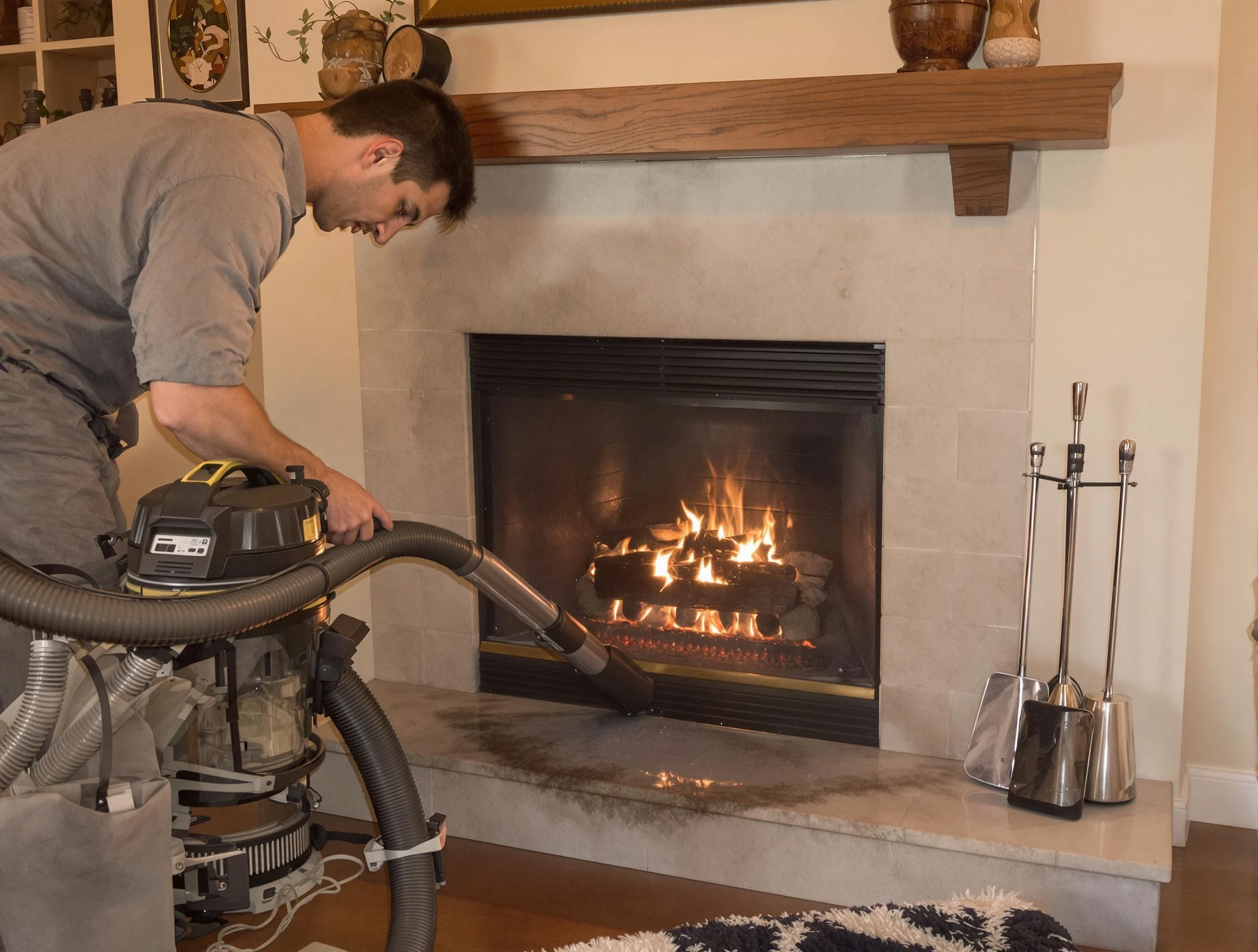 Routine fireplace upkeep by Grantsville Chimney Sweep in Grantsville, UT